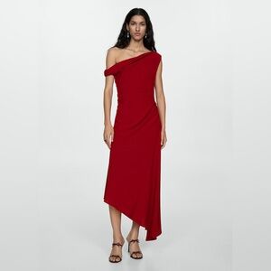 Like New Mango Asymmetrical pleated dress